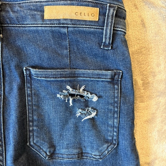 Cello Y2K Grunge Fringe Boho Overalls Sz M - Picture 7 of 10